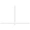 Ekena Millwork Eugene Architectural Grade PVC Gable Bracket, 108"W x 67 1/2"H x 2"D x 4"F, 15/12 Pitch GBP108X68X0204EUG00 - alternate 3